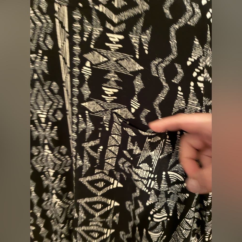 LuLaRoe Black and White Patterned Top